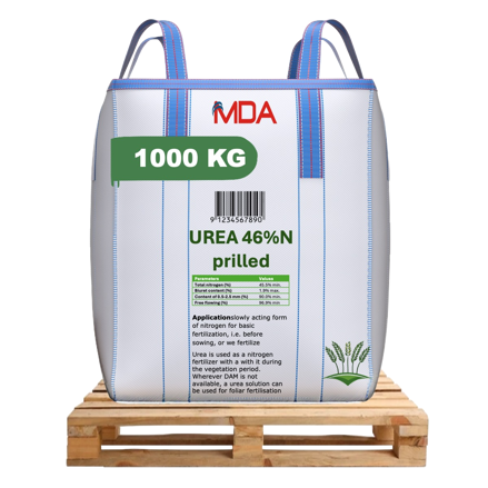 Urea 46%N Prilled (price per MT for 1000kg Big-Bag Packaging)