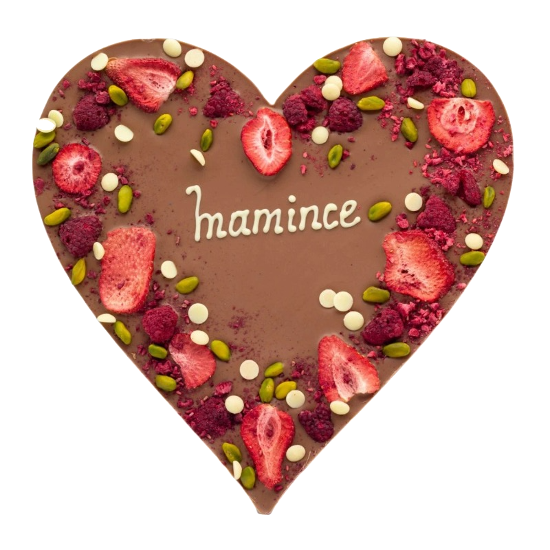 (Dedication) Large white chocolate heart (500g) (Dedication) Large white chocolate heart (500g)