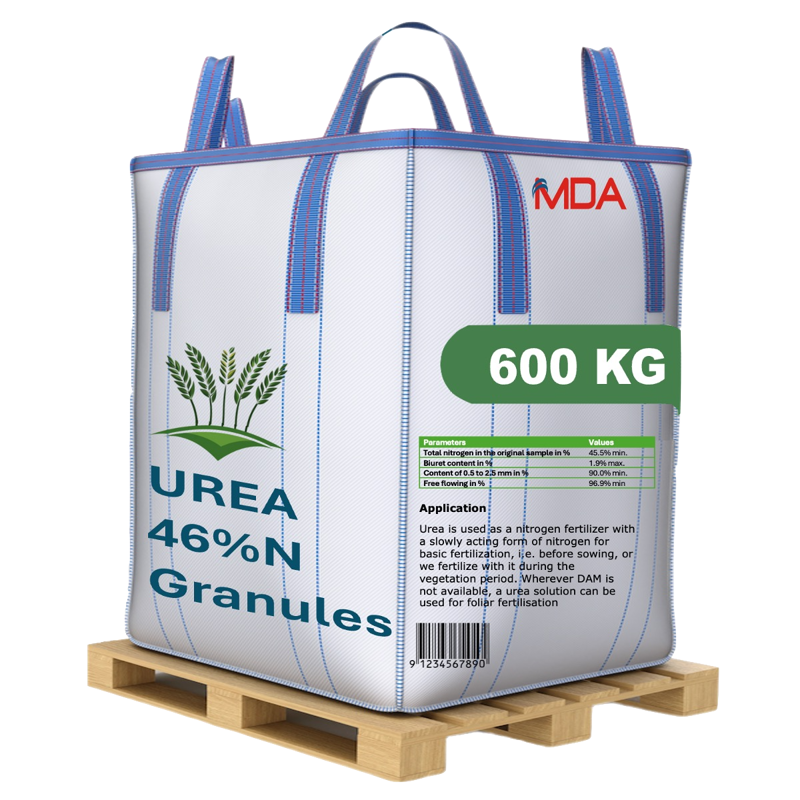 Urea 46%N Granules (price per MT and 600kg Big-Bag Packaging)